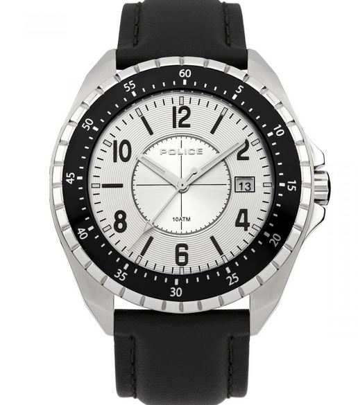 Ремень Police 03-PL.13669JS/04, из кожи телёнка, черный, размер
