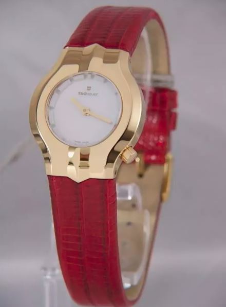 Ремень Tag Heuer BC0816, из кожи ящерицы, красный, размер 12 мм