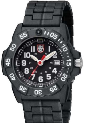 Оригинальный браслет Luminox из полимерных материалов, чёрный, технология CARBONOX, размер 24 мм