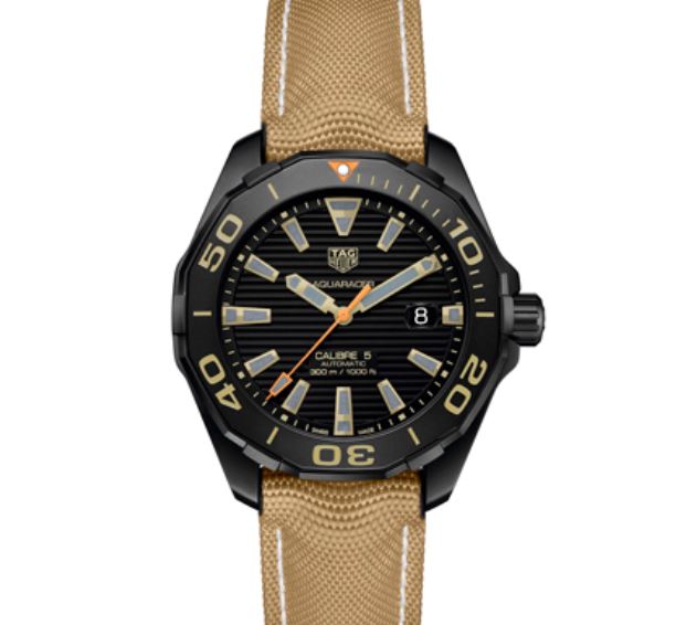 Ремень Tag Heuer FC6383, из нейлона, бежевый