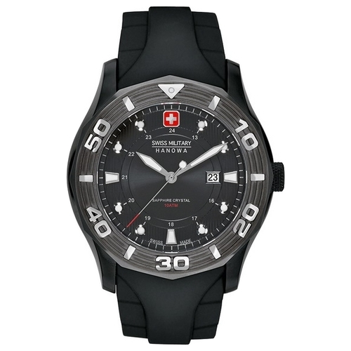 Ремешок из полиуретана для часов Swiss Military Hanowa, черный