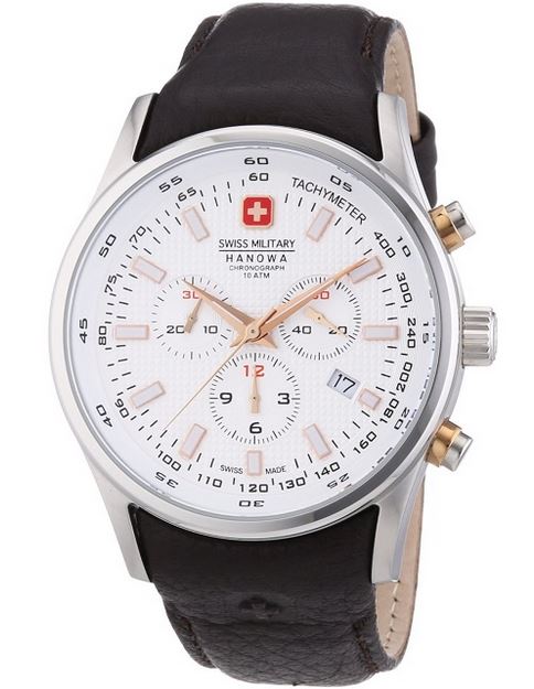 Ремень Swiss Military Hanowa STL 06-4156.04.001.05, из кожи телёнка, темно-коричневый