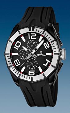 Ремень Festina BC08230, из каучука, черный, размер 27 мм
