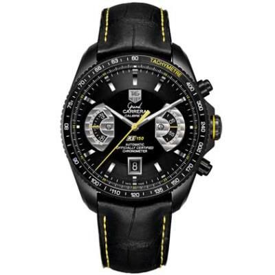 Ремень Tag Heuer FC6274, из кожи аллигатора, черный