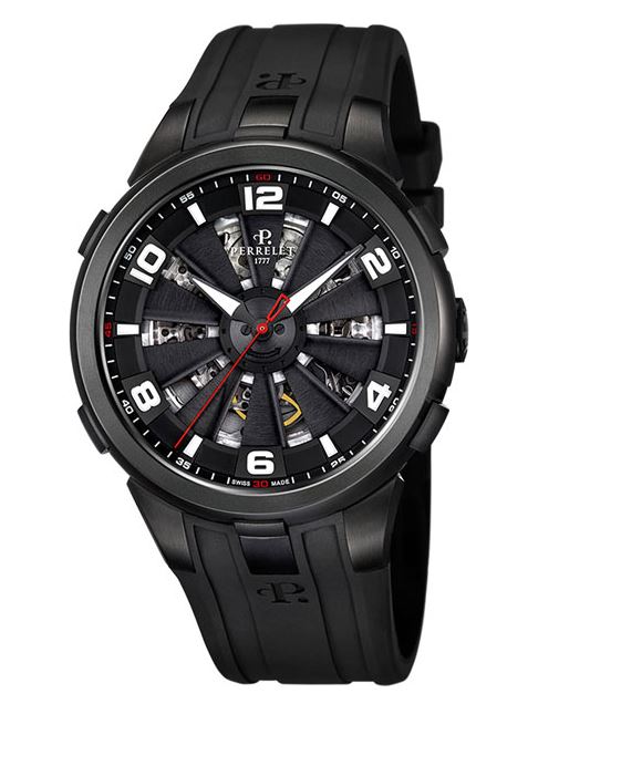 Ремешок из каучука, черный, для часов PERRELET a1081 (a1081s1)