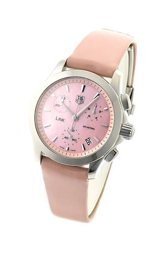 Ремень Tag Heuer FC6190, из кожи, розовый