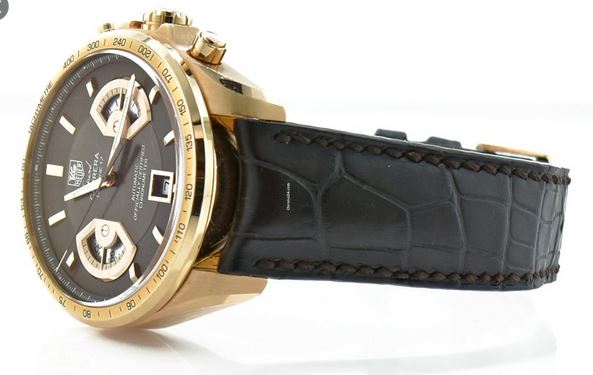 Ремень Tag Heuer FC8171, из кожи, коричневый