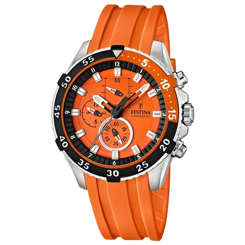 Ремешок из каучука оранжевый 18 мм для часов FESTINA GIRO 2012 (F16604/3)