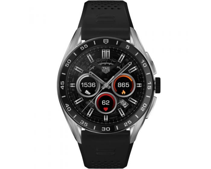 Ремень Tag Heuer BT6259, из каучука, черный