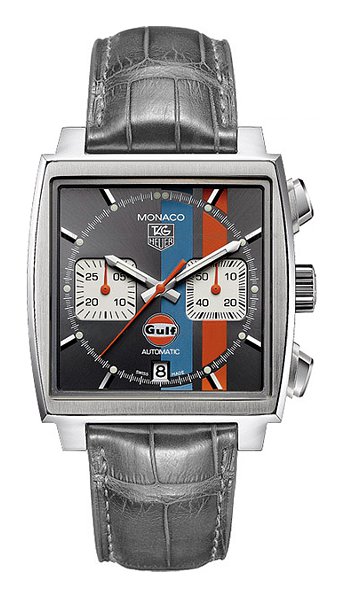 Ремень Tag Heuer FC6250, из кожи аллигатора, серый