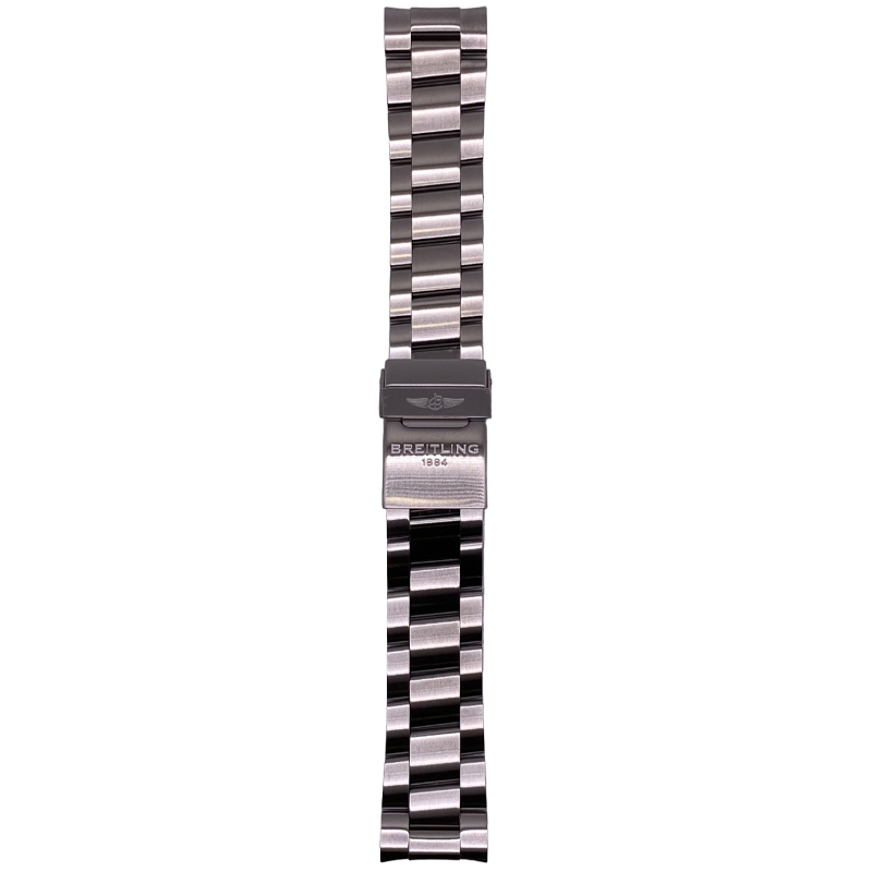 Браслет Breitling 173A, из сатинированной и полированной стали, стальной, размер 22 мм