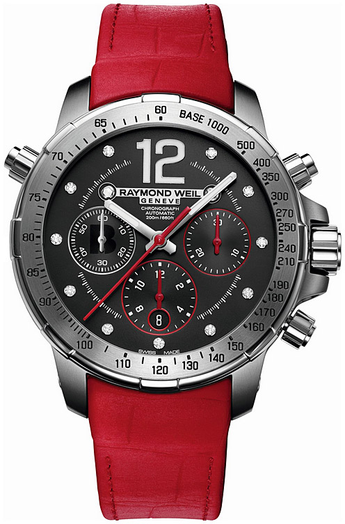 Ремень Raymond Weil SU2105-SKIN-18, из каучука, красный, размер 21мм
