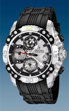 Ремень Festina BC07560, из каучука, черный, размер 26 мм