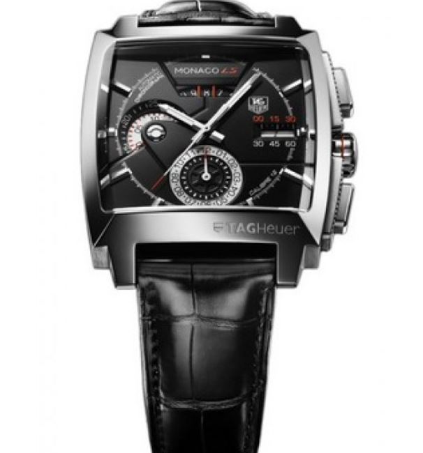 Ремень Tag Heuer FX6257, из кожи аллигатора, черный