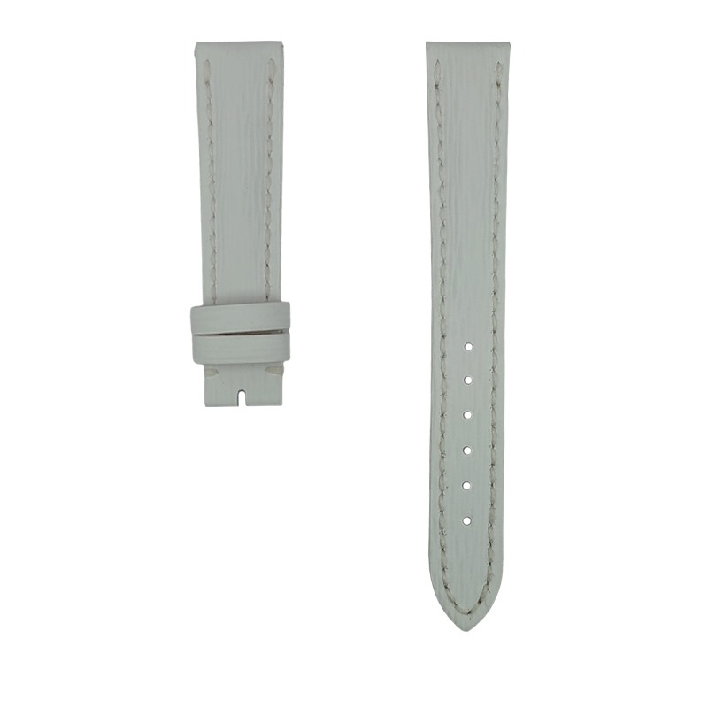 Ремень Breitling 235X, из кожи телёнка, белый, размер 16/14 мм