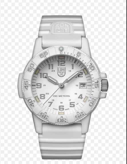 Ремень Luminox FP1901.10Q, из силикона, белый, размер 19 мм