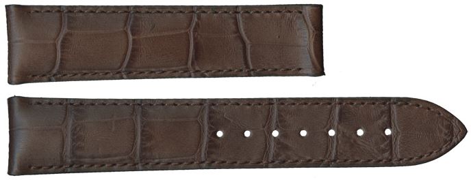 Ремешок для часов из кожи теленка (имитация под крокодил), коричневый 20/18 lc1098/1108