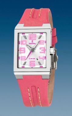 Ремешок из кожи теленка розовый 13.50 мм для часов FESTINA NUMERO 9 (F16187/6)