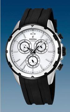 Ремень Festina BC07937, из каучука, черный, размер 18 мм