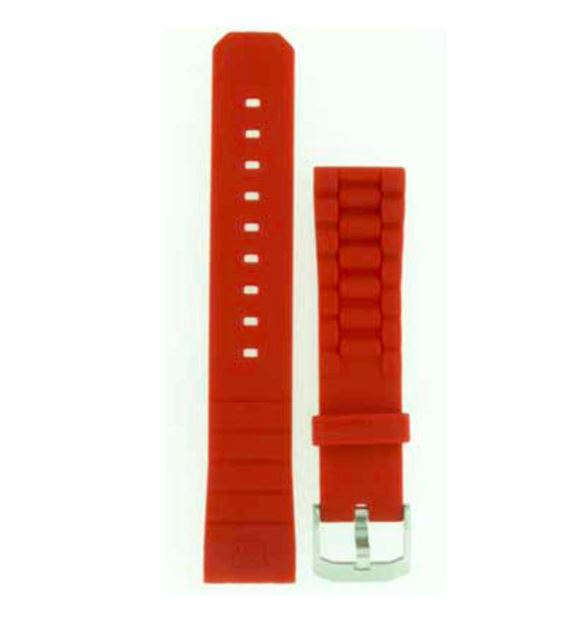 Ремень Tag Heuer BT0706, из каучука, красный, размер 18 мм