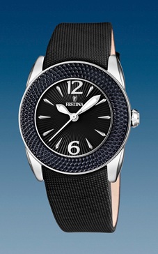 Ремешок для часов FESTINA оригинал из кожи теленка черный 21 мм для часов FESTINA DREAM (F16592/6)