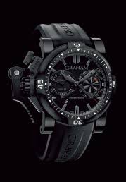 Ремешок из каучука черный для часов GRAHAM chronofighter oversize, длина 130-80 мм, ширина 24-20 мм, размер xl (brak36b)