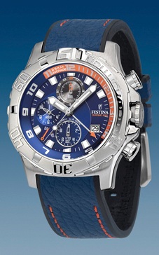 Ремешок из кожи теленка синий 22 мм часов FESTINA F16183/4