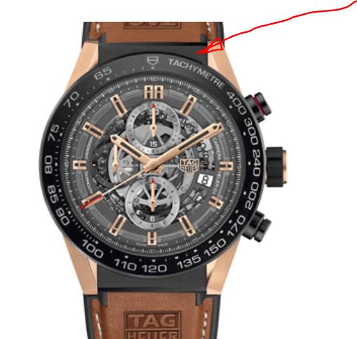 Концевое звено браслета Tag Heuer из сатинировано-полированного титана с черным покрытием (fb3231)