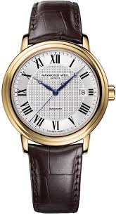 Ремень Raymond Weil SI2002-2837XL-R6, из кожи телёнка, коричневый, размер 20 мм