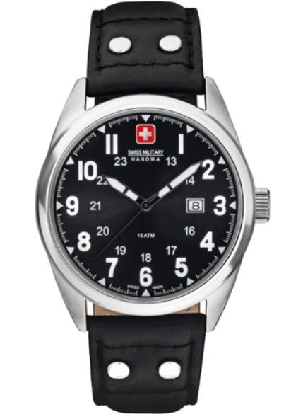 Ремень Swiss Military Hanowa STL 06-4181.04.007, из кожи телёнка, размер 22 мм, без застежки