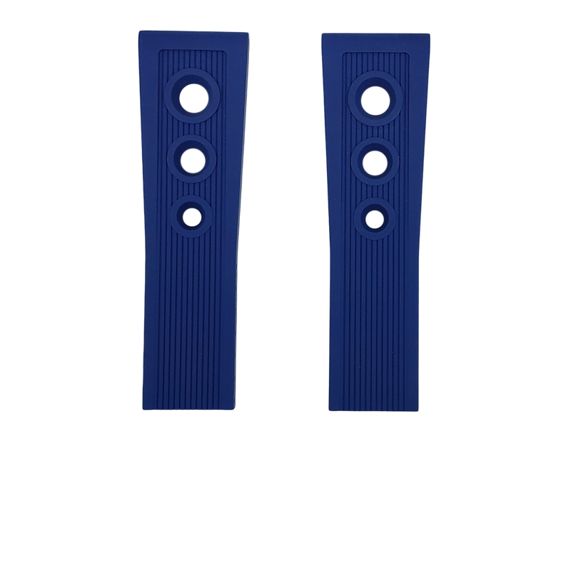 Ремень Breitling 205S, из каучука, синий, размер 24/20 мм