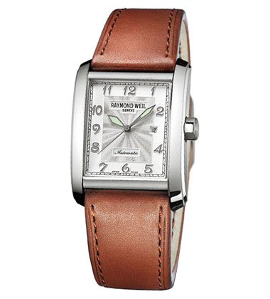 Ремень Raymond Weil SI2202-2671R18, из кожи телёнка, коричневый, размер 22 мм