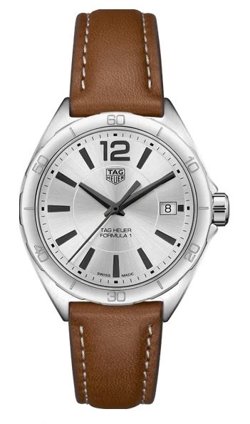 Ремень Tag Heuer FC8237, из кожи телёнка, коричневый