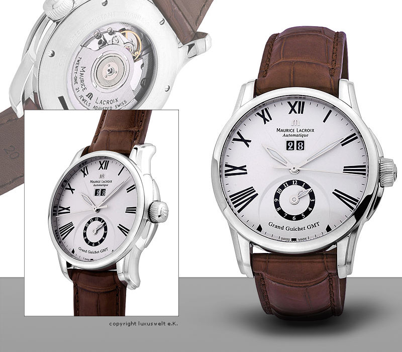 Ремень Maurice Lacroix ML550-000246, из кожи аллигатора, коричневый, размер 20/18 мм
