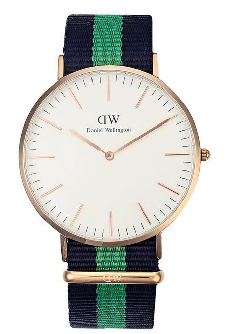 Ремень Daniel Wellington DW00200005, из нейлона, триколор, размер 20 мм