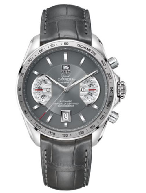 Ремень Tag Heuer FC6312, из кожи аллигатора, серый