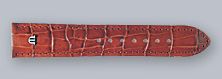 Ремень Maurice Lacroix 800-000034, из кожи телёнка, коньячный цвет, размер 13/12 мм