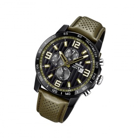 Ремень Festina BC10074, из кожи телёнка, зеленый, размер 23 мм