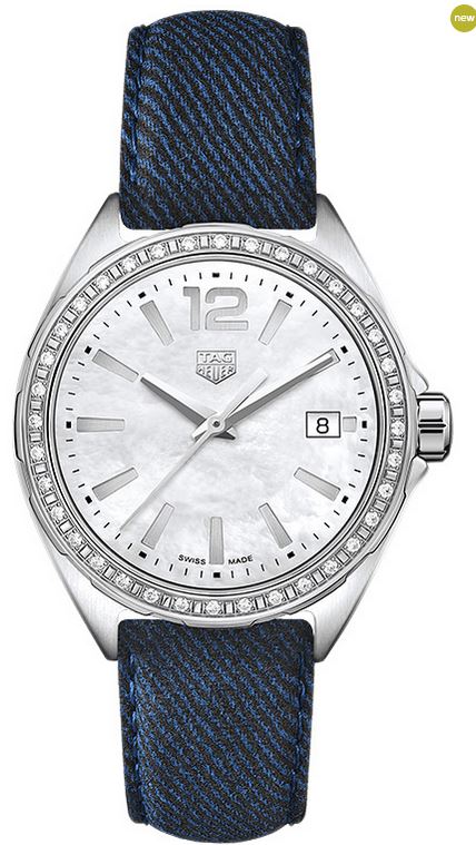 Ремень Tag Heuer FC8251, из кожи телёнка, черно-синий