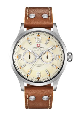 Ремешок из кожи теленка для часов Swiss Military Hanowa Undercover Multifunction, размер 22 мм