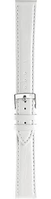 ремешок для часов Bolle Morellato 1930 из кожи теленка (имитация аллигатора), белый 017, ширина 18 м