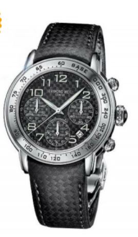 Ремень Raymond Weil SI2101-BD-R8CXL, из полиамида, черный, размер XL