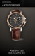 Ремень Corum 0480/00545, из кожи аллигатора, коричневый, размер 21/18 мм
