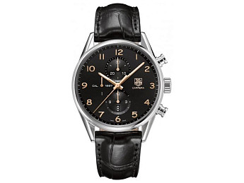 Ремень Tag Heuer FX6235, из кожи, черный