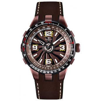 Ремешок из кожи теленка, коричневый, белые стежки, для часов A1085