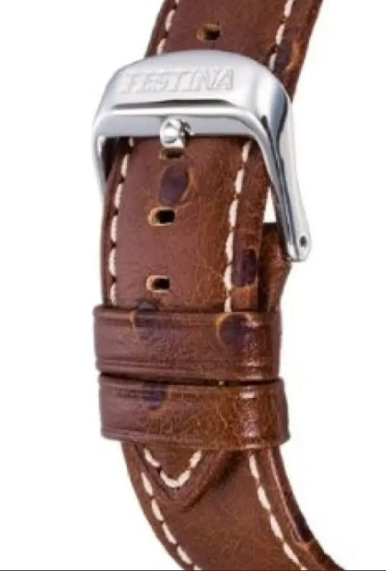 Ремень Festina BC06244, из кожи телёнка, коричневый, размер 28 мм, для F16294