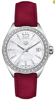 Ремень Tag Heuer FC8253, из кожи телёнка, малиновый