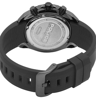 Ремень Police 03-PL.10962JSUB/02, из силикона, черный, размер 22/20 мм