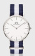 Ремень Daniel Wellington DW00200047, из нейлона, триколор, размер 18 мм