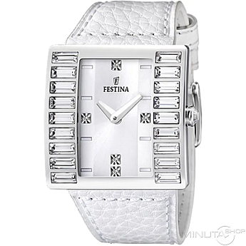 Ремешок из кожи теленка белый 32 мм для часов FESTINA SRA.ACE.COR.ESF.BLANC. (F16538/1)